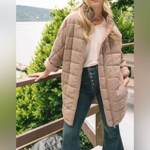 Jackson Rowe By The Way Quilted Jacket - Spy Stone Oversized